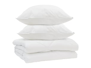 Couette avec oreiller 3 pcs - duvet blanc microfibre