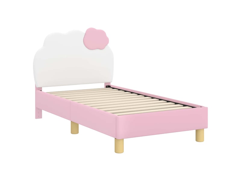 Lit simple- lit adulte - cadre de lit pour tout-petit avec tête de lit rose 70 x 140 cm - Conforama C
