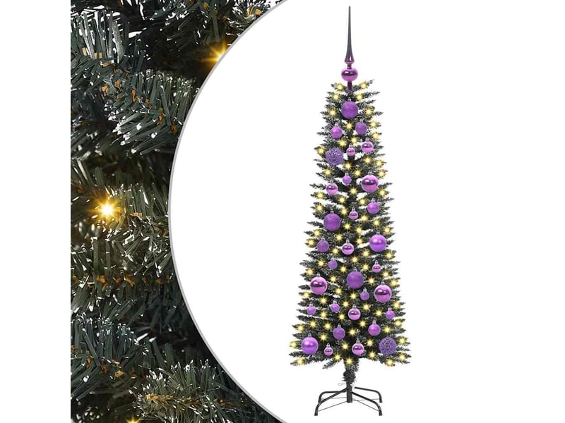 Sapin de noël - arbre de noël artificiel vert 120 cm pvc, plastique et acier - Conforama A