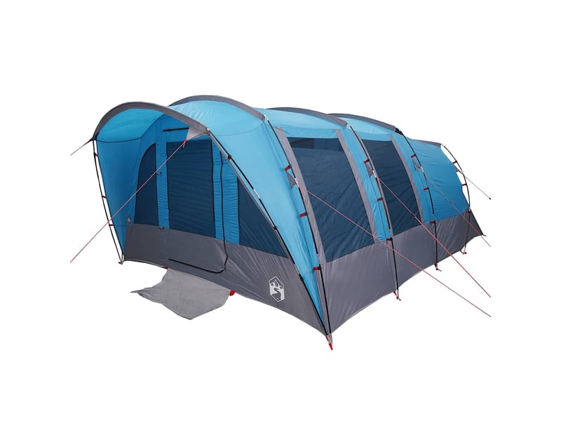Tente de camping, tente familiale tunnel 8 personnes bleu imperméable shl67645 - Conforama E