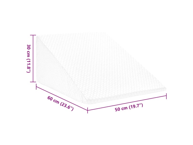 Coussin pour les jambes, oreiller 60 x 50 x 30 cm doux blanc cf56579 - Conforama E