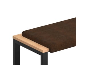 Coussin de banc, coussin d'assise, coussin de canapé tissu en suède synthétique marron cf53791