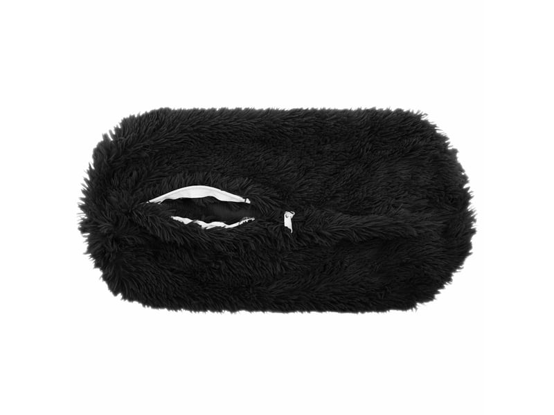 Lot de 6 coussins avec oreiller, coussins décoratifs heerlen noir fleece pv cf50860 - Conforama E