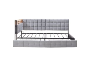 Lit banquette 90x200 cm MAISONORA coloris gris