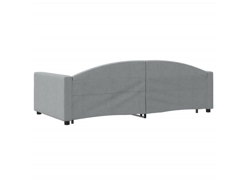 Lit simple- lit adulte - lit de jour avec gigogne sans matelas gris clair 100x200 cm - Conforama D