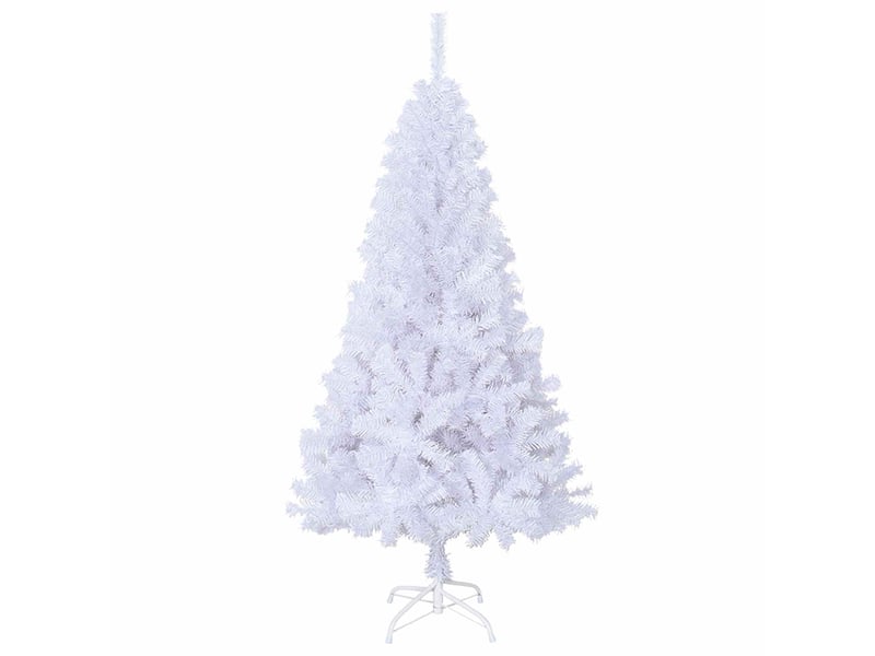  Sapin de noël - arbre de noël artificiel blanc 150 cm pvc et acier  - Conforama E