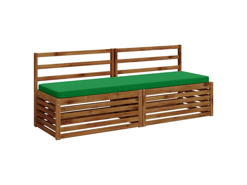  Lot de 2 coussins de banc, coussins d'assise vught 100 % polyester vert cf58199  - Conforama C