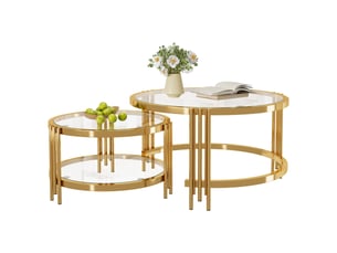 Table basse  coloris doré STILVORA 