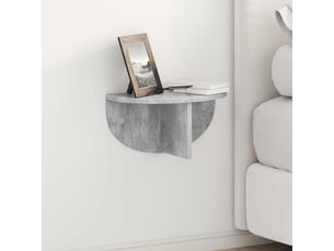 Étagère flottante, étagère suspendue montage mural gris béton 38 x 19 x 19 cm cf42535