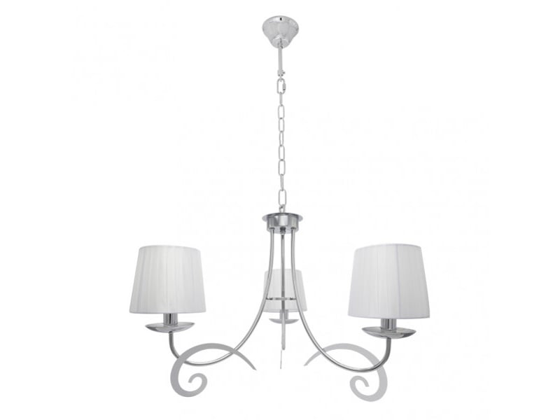  Fabrilamp luxor, lampe classique, 3xe14, chromé, 58-87 x 58 x 58 cm 155253020 - Conforama A