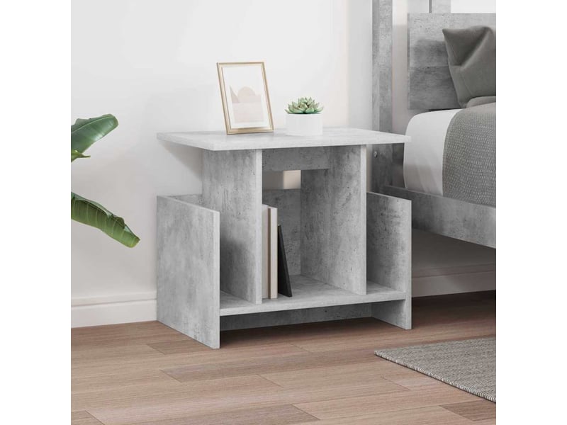  Meuble tv - banc tv - meuble de rangement 50 x 35 x 45 cm gris béton bois d'ingénierie  - Conforama D