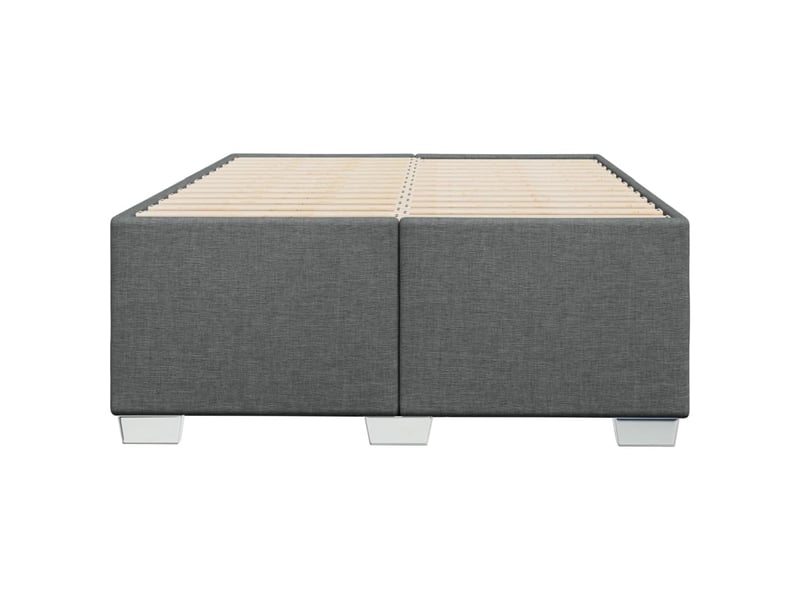  Lit double- lit adulte -  cadre de lit sans matelas gris foncé 120x190 cm tissu  - Conforama C
