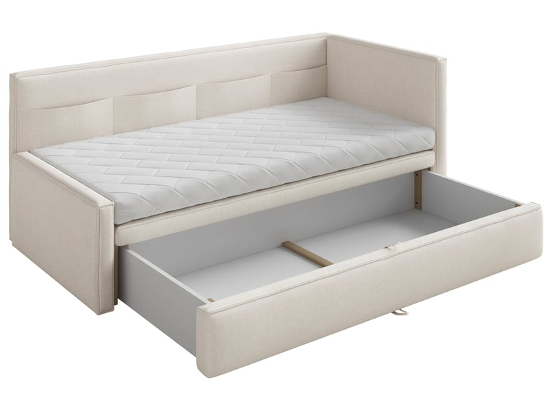  Selsey nesmi - lit rembourré - 90x200 cm - crème Nesmi - Conforama E