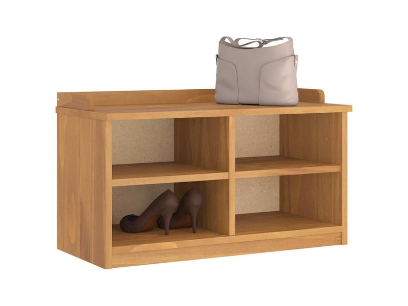  Banc de couloir, banc de rangement sandnes 87x40x50 cm bois de pin massif shl90797  - Conforama D