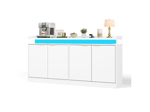 Buffet 4 porte(s) 0 tiroir(s) ROLIPO - 39 cm coloris blanc