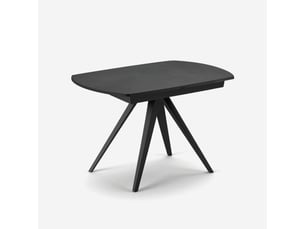 Table extensible en céramique et métal glide - gris