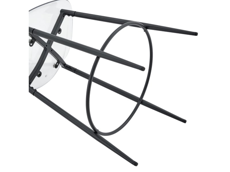 Ensemble de 2 tabourets transparents au design flottant – pieds noirs en métal, cuisine ouverte, luxe minimaliste - Conforama D