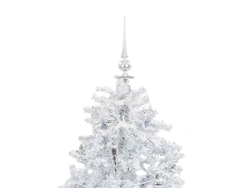  Sapin de noël - arbre de noël neigeux avec base de parapluie blanc 140 cm  - Conforama D