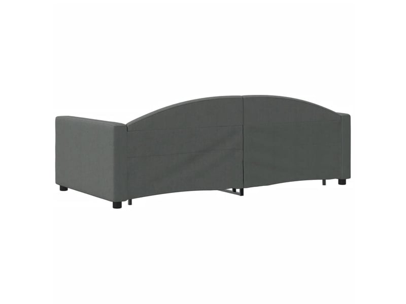 Lit simple- lit adulte - lit de jour avec gigogne sans matelas gris foncé 90x190 cm - Conforama D