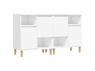 Buffets 2 pcs - bahut - meuble de rangement blanc 60x35x70 cm bois d'ingénierie