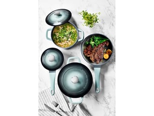 Faitout 28cm avec couvercle 6,3l tous feux dont induction vert swiss haus sh-zc28g