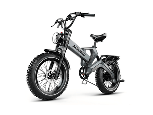 Vélo électrique pliable fat bike aoango k6f, 20×4, tout suspendu, gris
