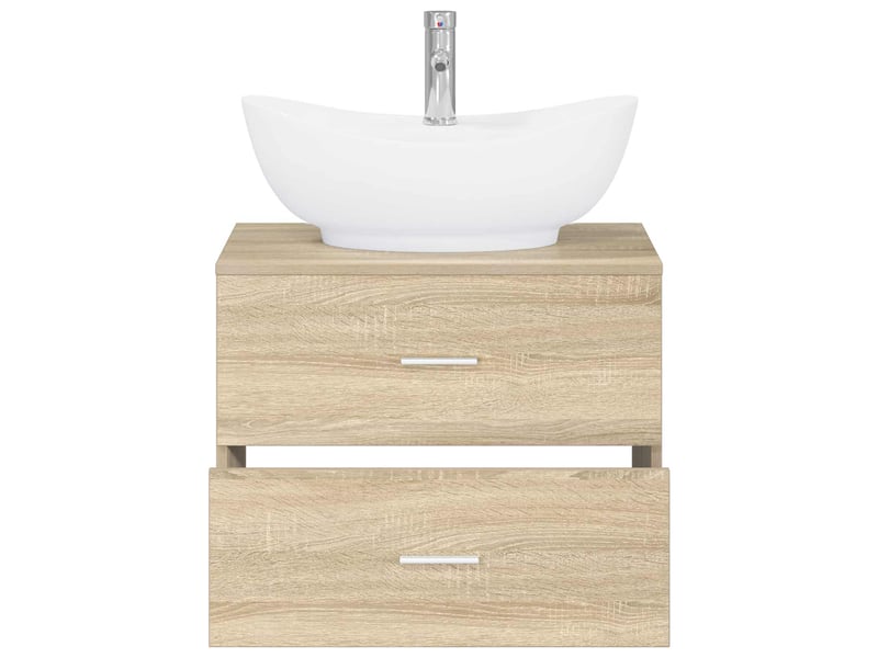 Ensemble de mobilier de salle de bain chêne sonoma cf64667 - Conforama C