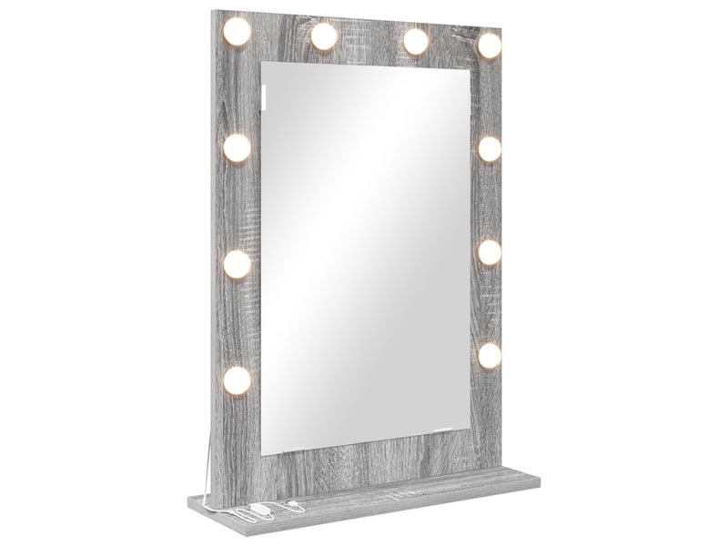  Miroir de vanité, miroir de coiffeuse gris sonoma 70 x 50 x 18 cm rectangulaire cf62784  - Conforama A