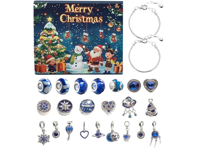 Calendrier de l'avent bijoux – pendentifs, boucles d'oreilles et bracelets à charms, compte à rebours de noël - Conforama A