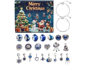 Calendrier de l'avent bijoux – pendentifs, boucles d'oreilles et bracelets à charms, compte à rebours de noël