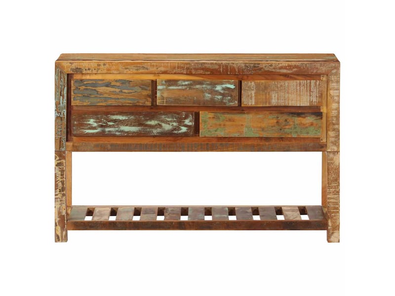  Buffet - bahut - meuble de rangement 120x30x75 cm bois de récupération solide  - Conforama A