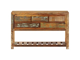 Buffet - bahut - meuble de rangement 120x30x75 cm bois de récupération solide