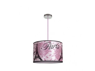 Suspension fabrilamp eiffel rose 1 x e27 30 x 30 cm