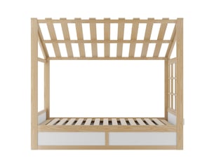Lit cabane 90x200 cm <strong></strong>  <strong></strong> coloris bicolore