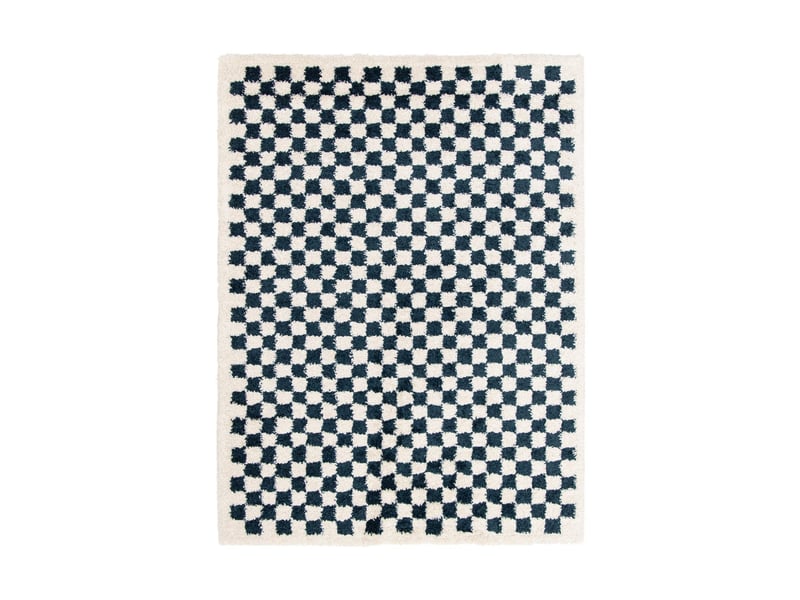  Tapis à poil haut doux et confortable bleu 160 x 213 cm  - Conforama A