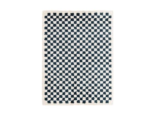 Tapis damier poils longs doux et volumineux checkers - 160 x 213 cm