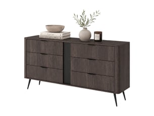 Buffet   6 tiroir(s) DMORA Kaba - 163 cm coloris marron 