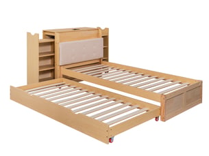 Lit gigogne 90x200 cm <strong></strong> <strong>CozyNest</strong> coloris marron