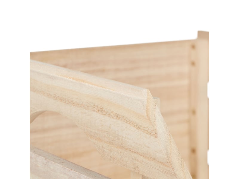  Lot de 3 boîtes empilables universelles rangement cuisine chambre 30 x 20 x 15 cm en bois naturel 13_0004319  - Conforama C