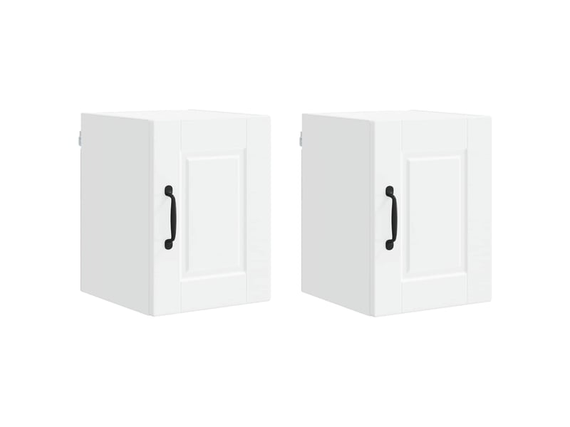  Meuble mural de cuisine | armoire de cuisine 2 pcs blanc bois d'ingénierie shl659  - Conforama A