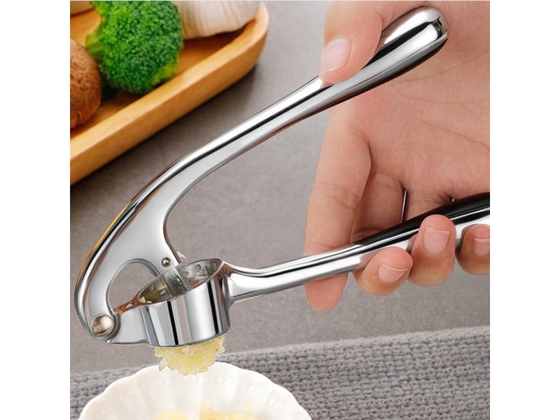  Presse-ail en acier inoxydable facile à nettoyer – 17x4.5cm  - Conforama D
