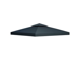 Toit de remplacement pour pavillon 3x3 m - polyester 180 gm² - déperlant - protection uv - 8 œillets