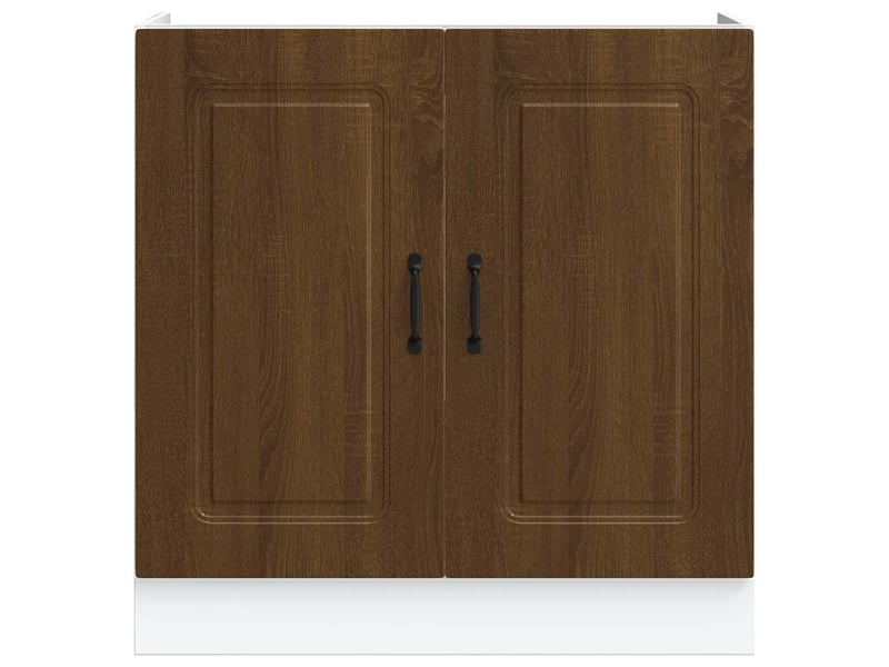  Meuble de cuisine, meuble bas pour évier kalmar chêne artisanal bois ingénierie shl3331  - Conforama D