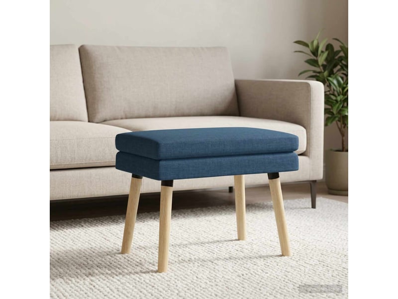  Banc d'entrée, banc à double couche bleu 60x40x46 cm tissu  - Conforama C