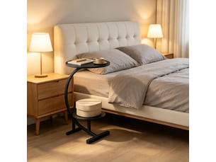Table basse rond(e) coloris noir <strong>HAUSS SPOLE</strong> <strong></strong> - 31 cmx30 cm