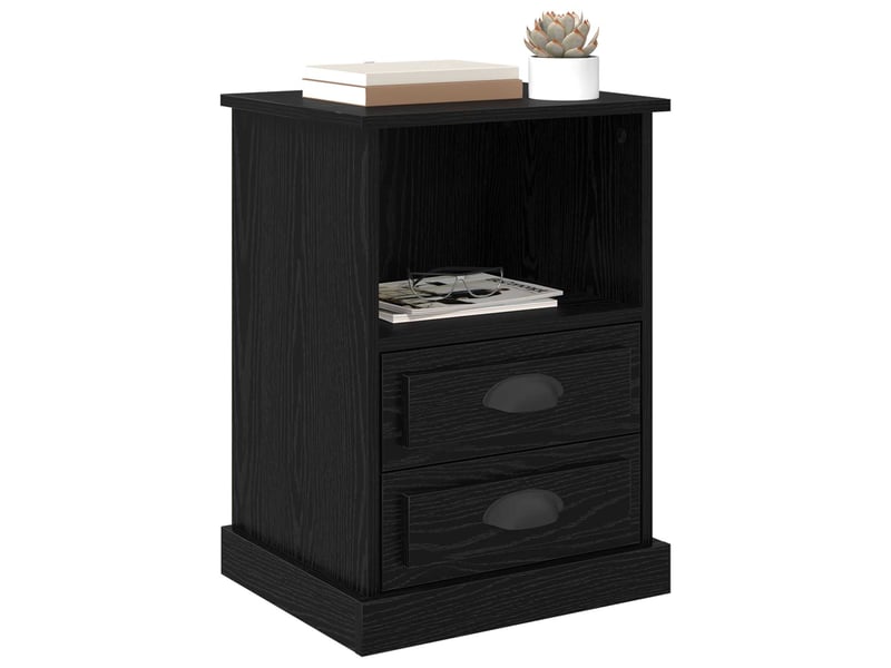Table de chevet - cabinet de chevet - table de nuit 2 pc chêne noir 36 x 43 x 60 cm - Conforama B