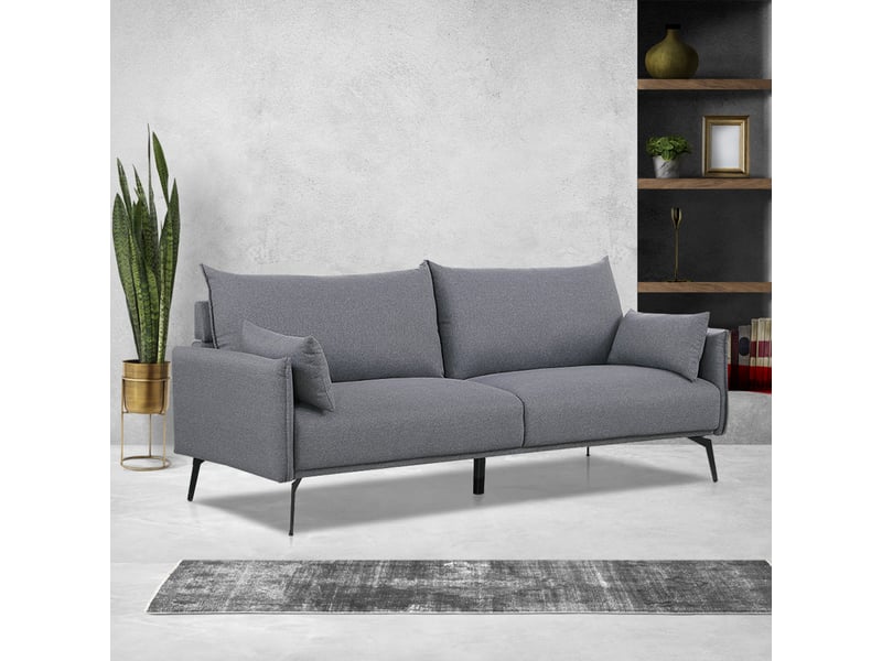Canapé scandinave 3 places gris - ivar Ivar01 - Conforama D