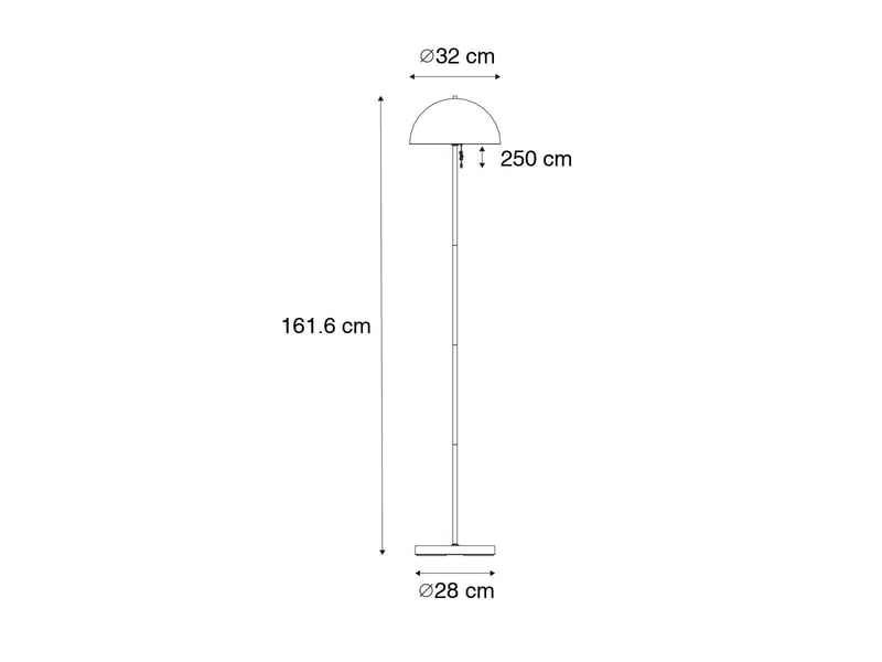 Lampadaire d'extérieur noir rechargeable à 3 niveaux de luminosité - keira  - Conforama D