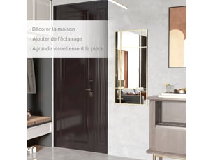 Miroir rectangulaire à fixer coloris doré <strong></strong>  <strong></strong> - 110 cm x 110 cm