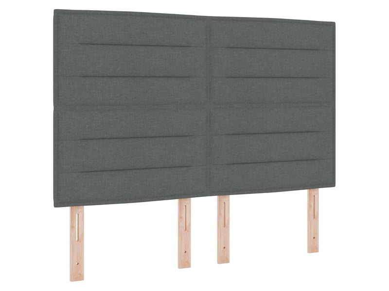  Lit adulte, lit double, cadre de lit avec tête de lit gris foncé 160x200cm tissu cf2852  - Conforama E
